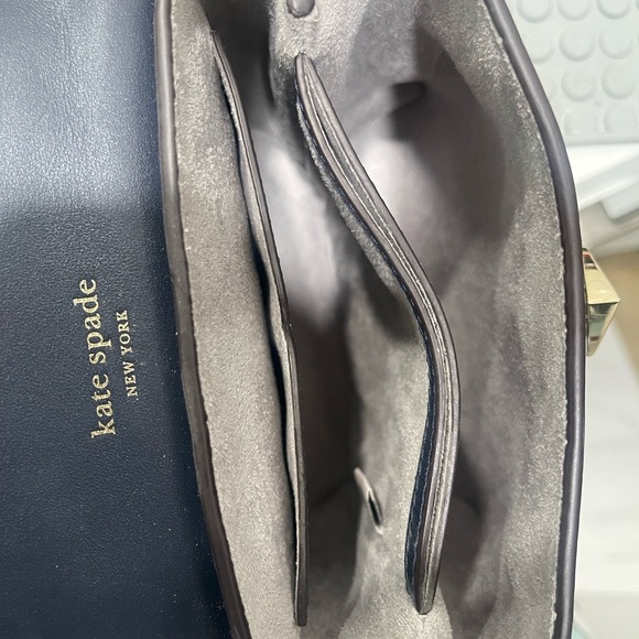 Kate Spade Romy Mini Croc Embossed Leather Bag - Like New- Navy 7×6.25 - Picture 6 of 9